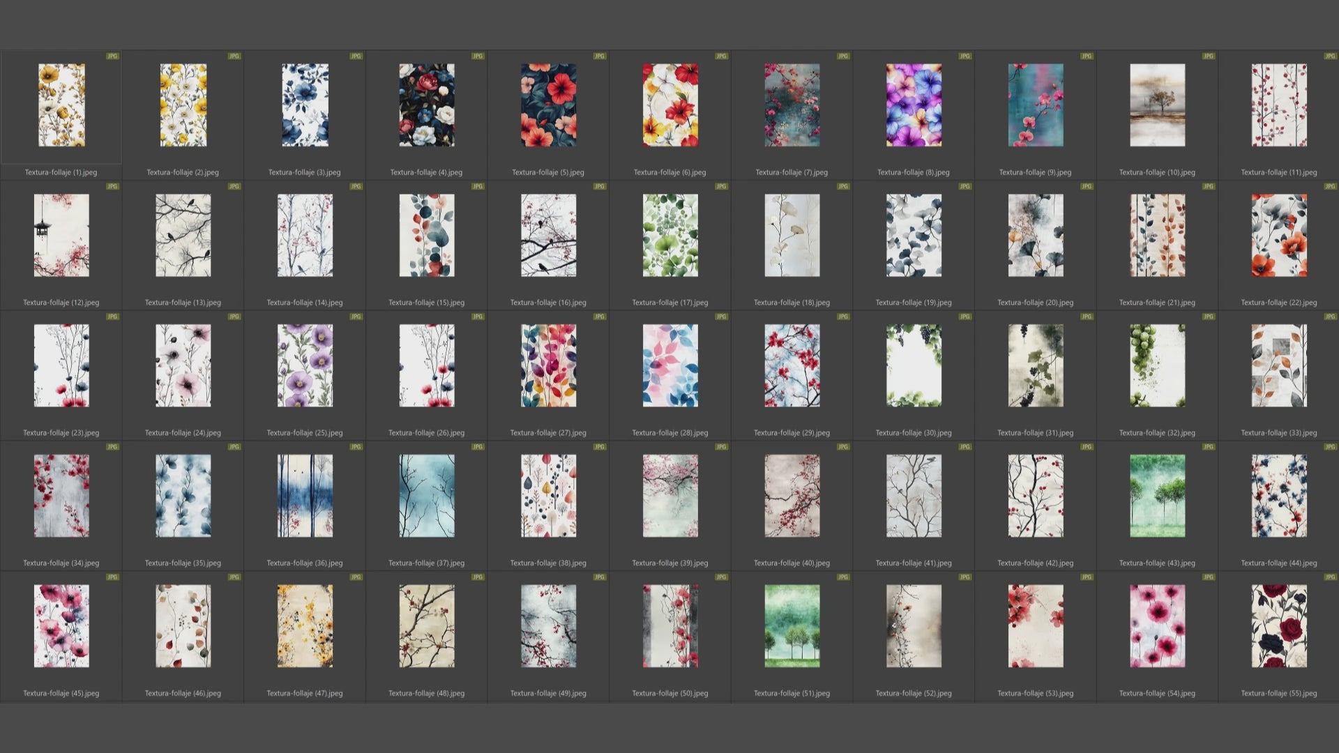 Video Pack Texturas papel pintado floral