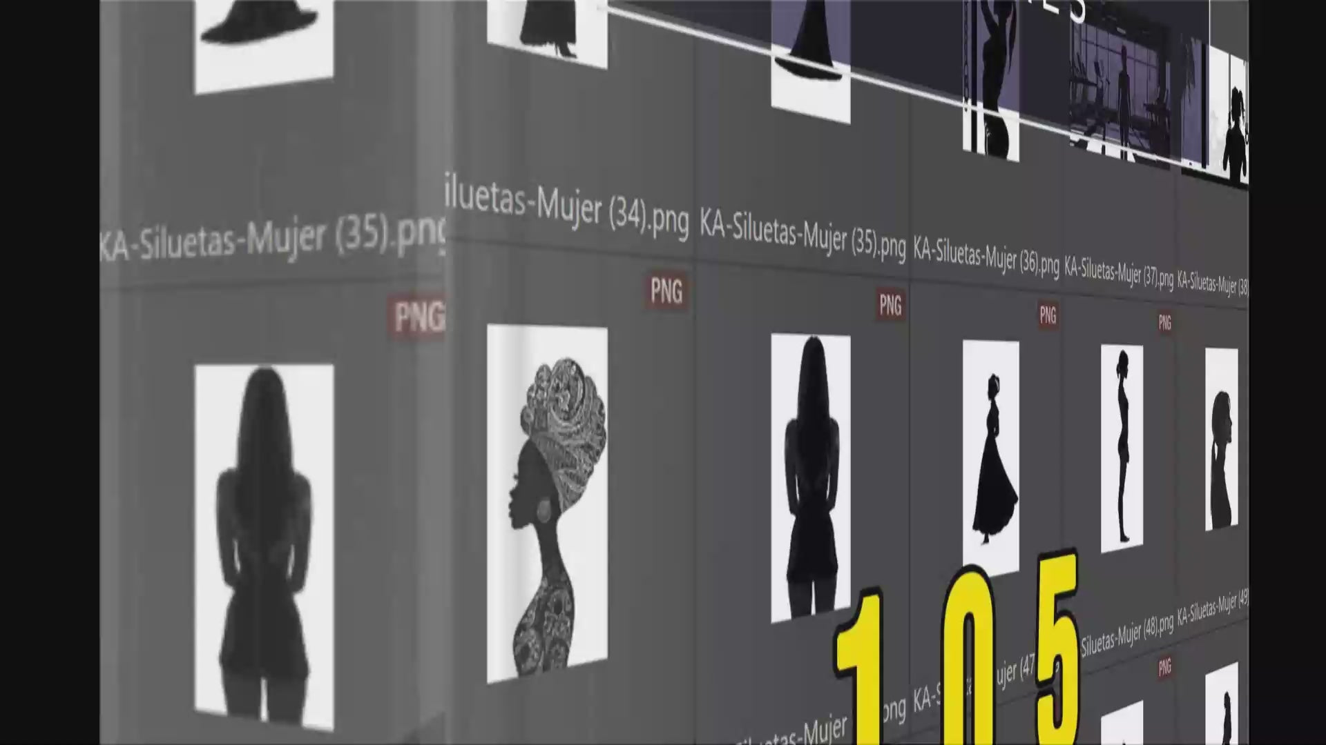 video horizontal siluetas mujer