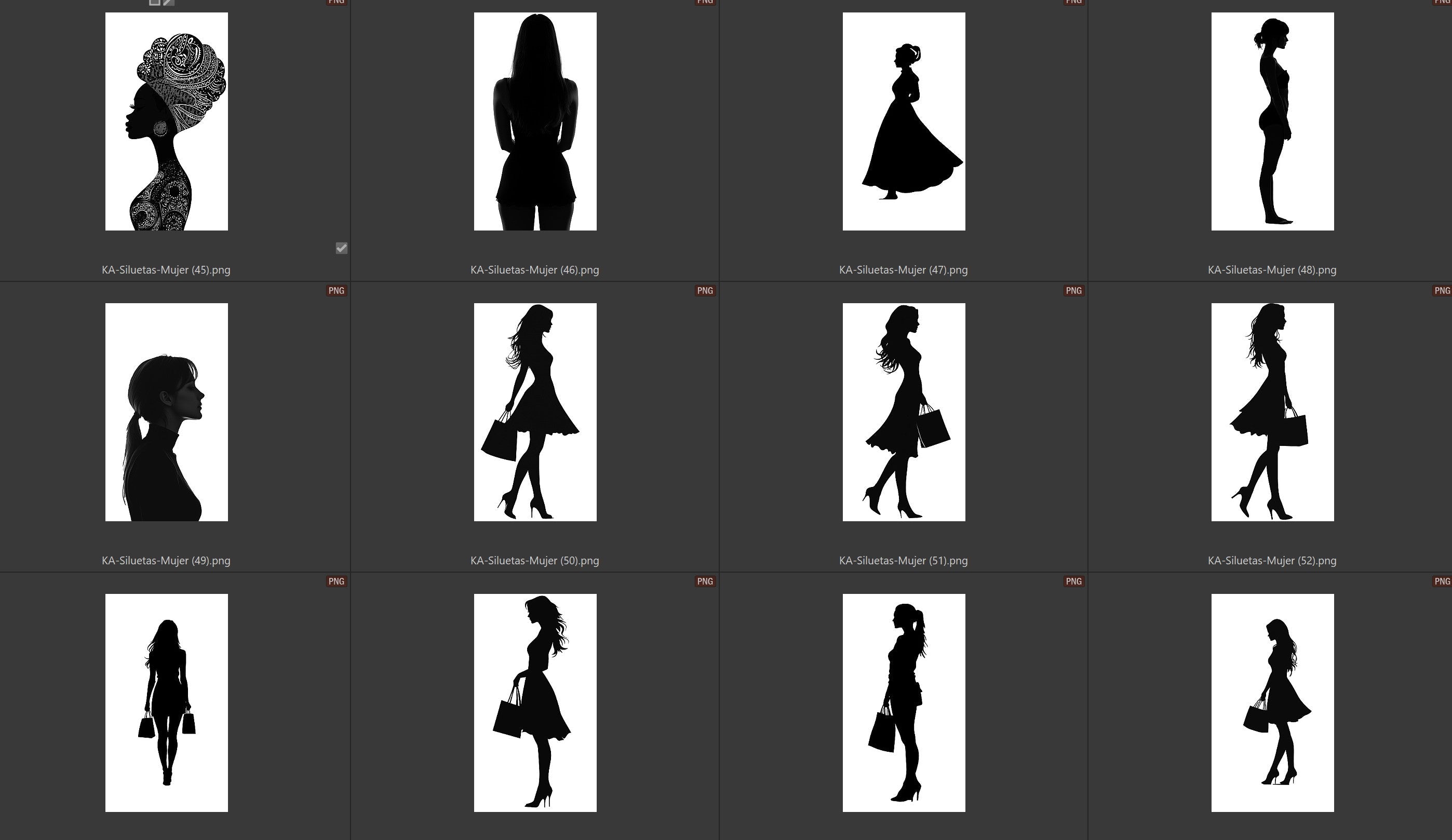 Siluetas PNG sin Fondo – Recursos para Diseño Creativo