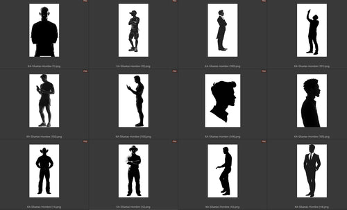 Ejemplos siluetas hombre 