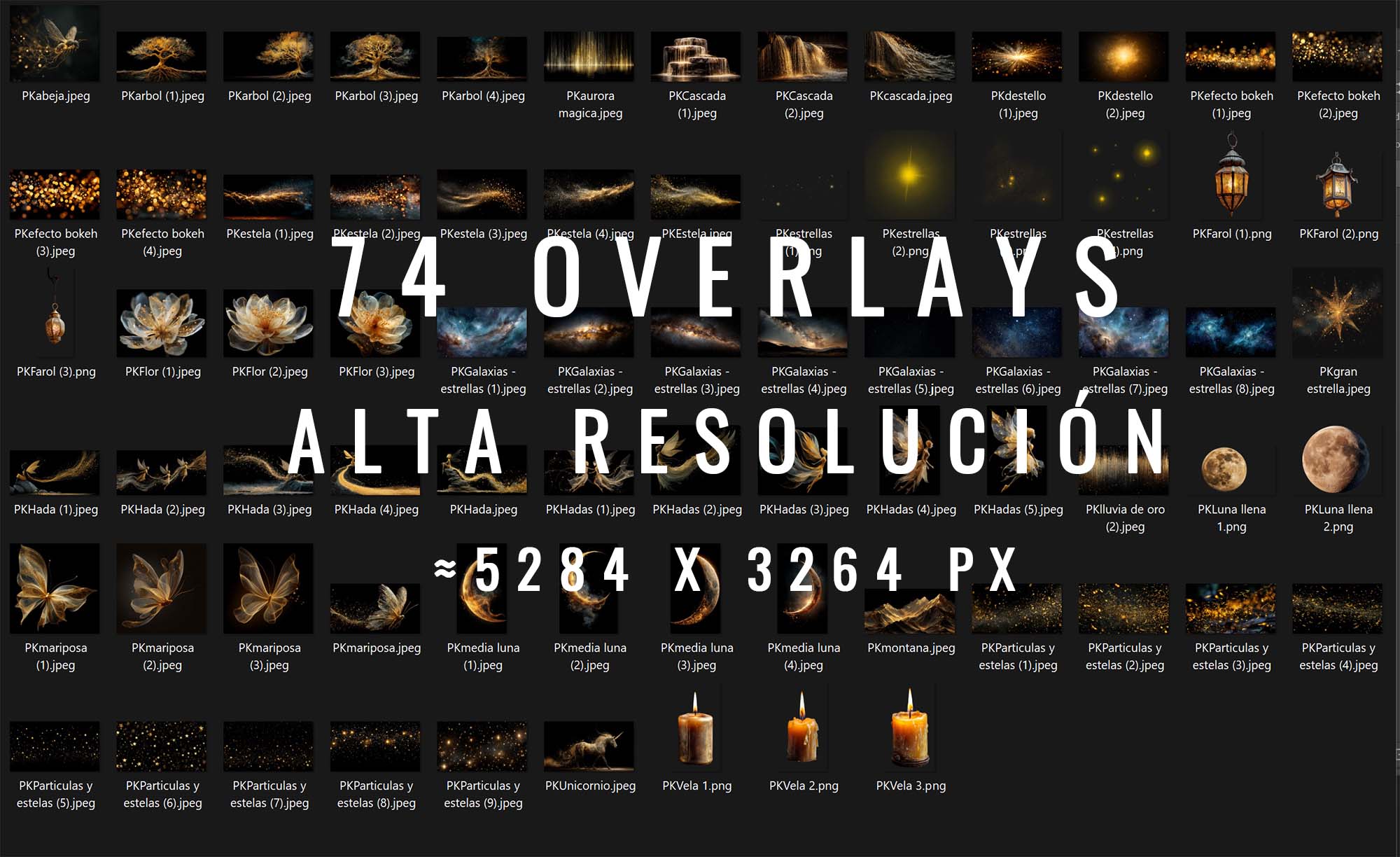  overlays hadas doradas 