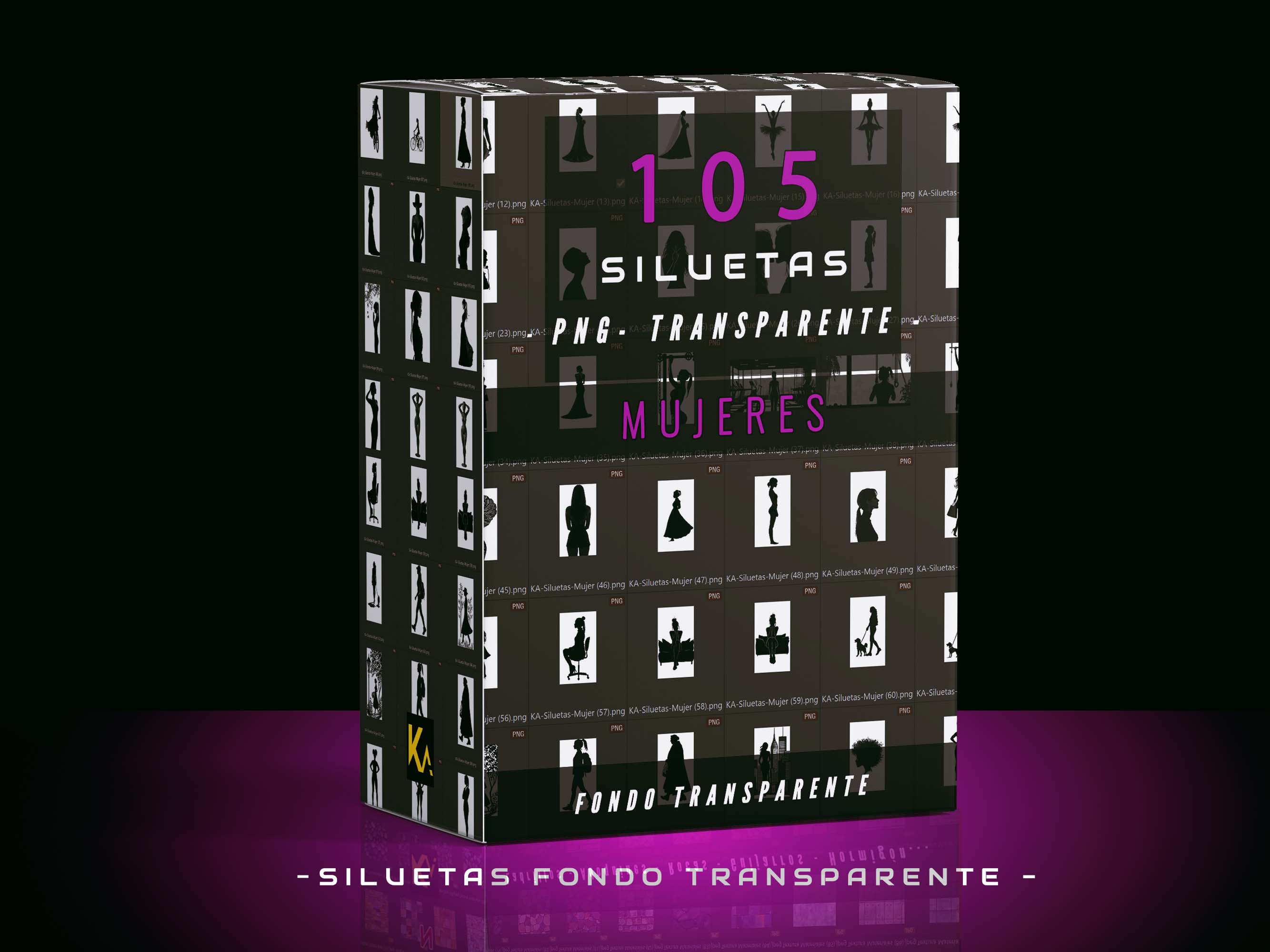 pack siluetas mujer png