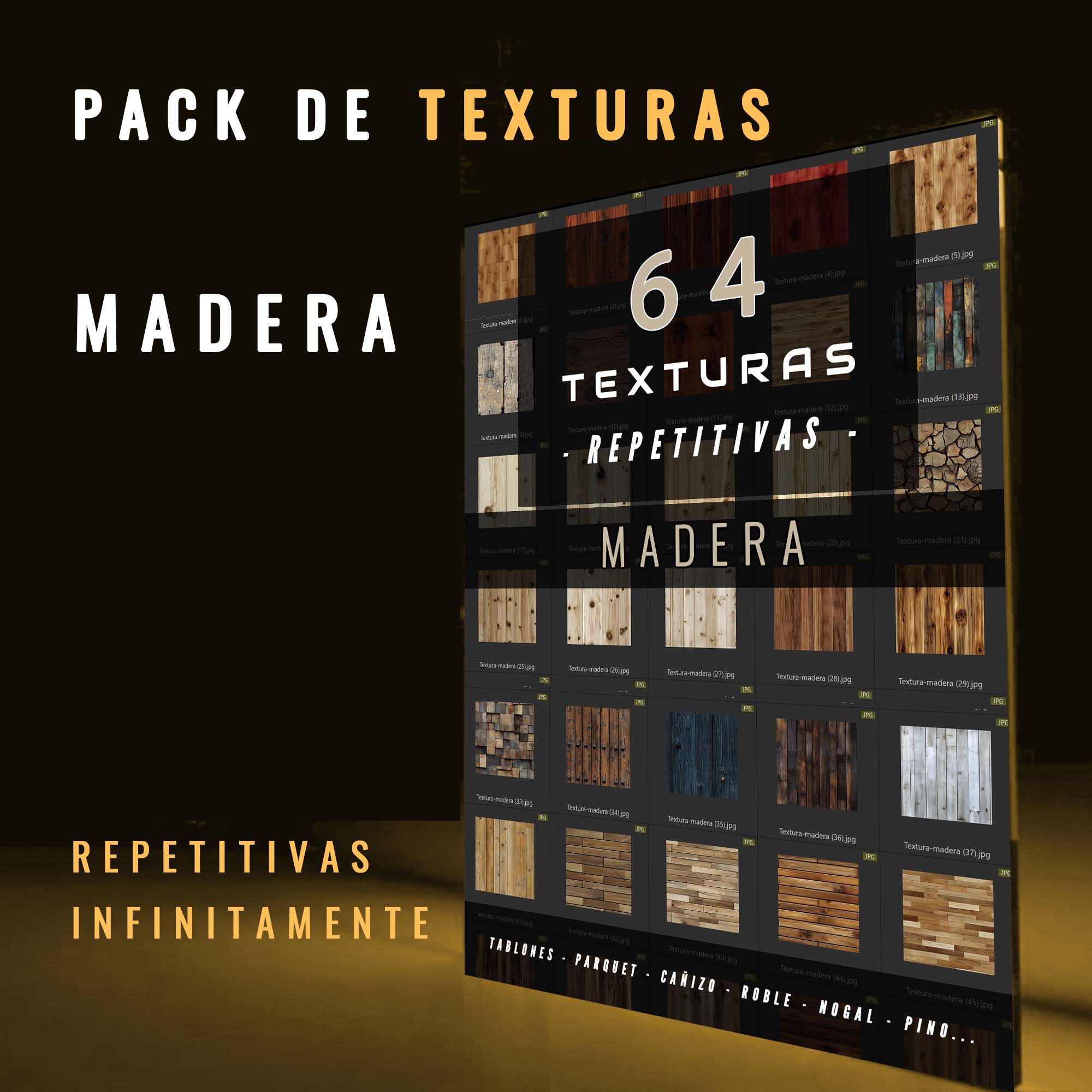 Pack de 64 Texturas de Madera