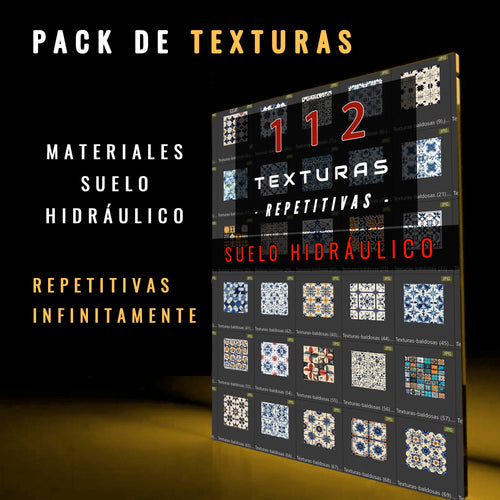 Pack de texturas suelo hidráulico