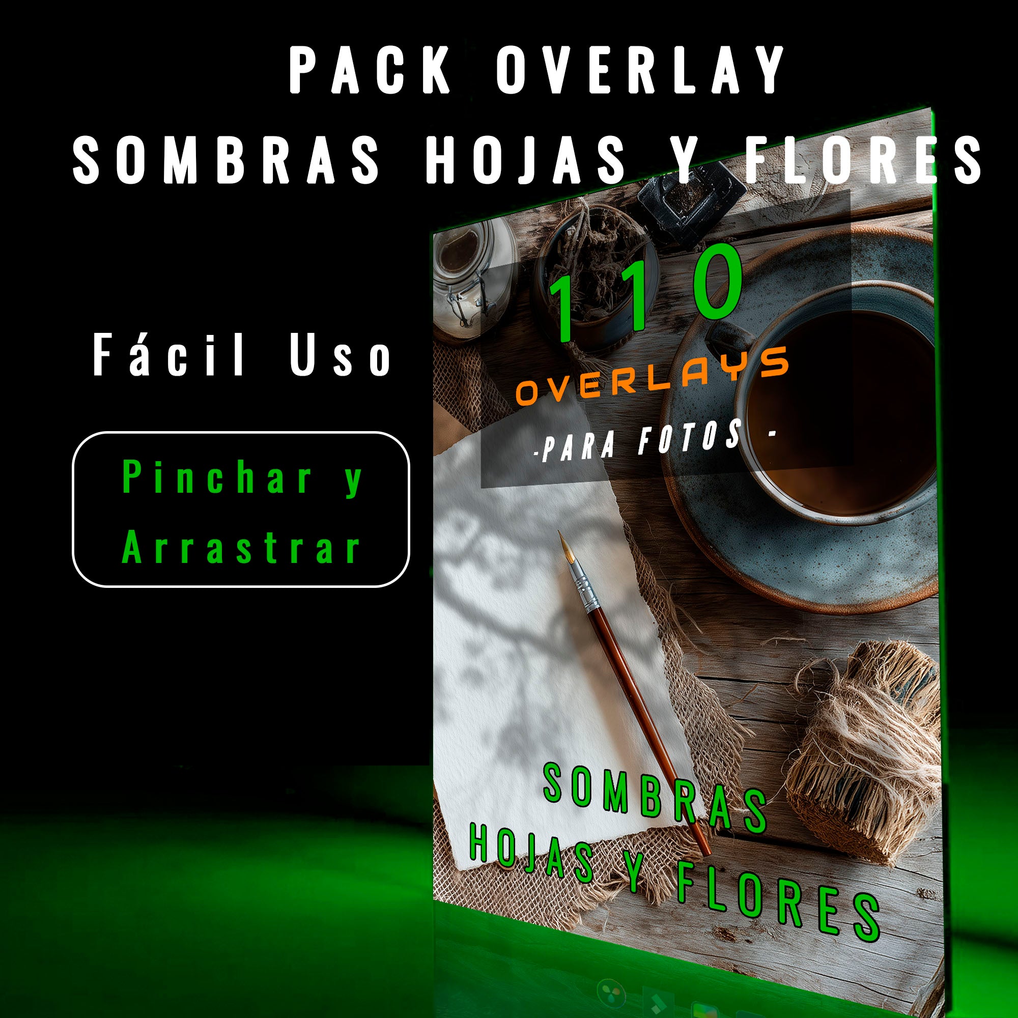 Sombras Botánicas & Florales – 110 Overlays HD