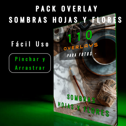 Pack superposición sombras hojas flores