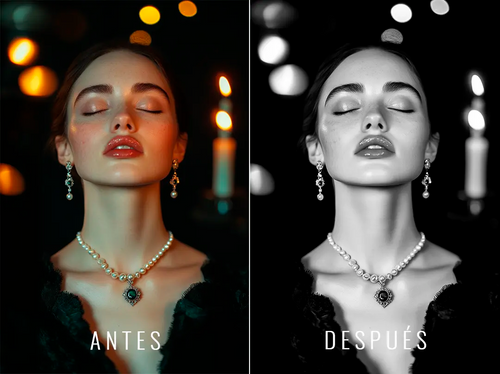 Preset Antes y Despues Blanco y Negro Nitido