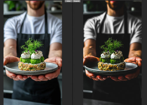 Preset dark food Antes-Después  5