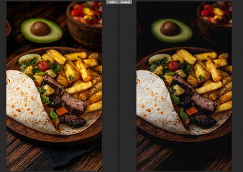 Preset dark food Antes-Despues  3