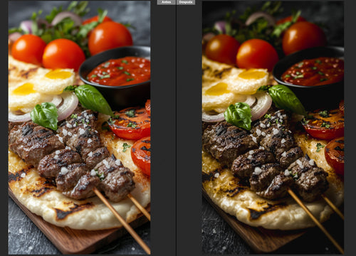 Preset dark food Antes-Después 4