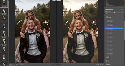 Presets bodas 2025 antes después 2