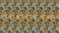 Textura papel pintado flores girasoles