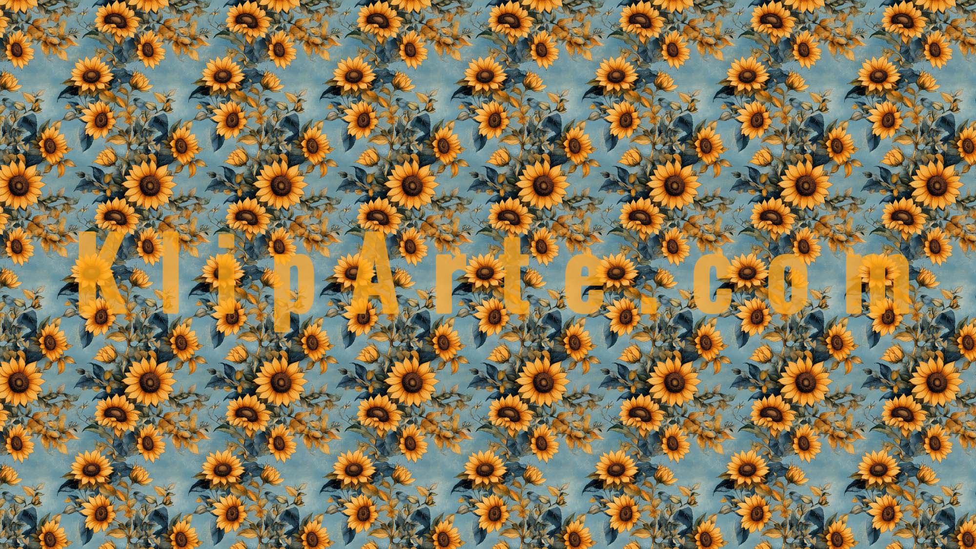 Textura papel pintado flores girasoles