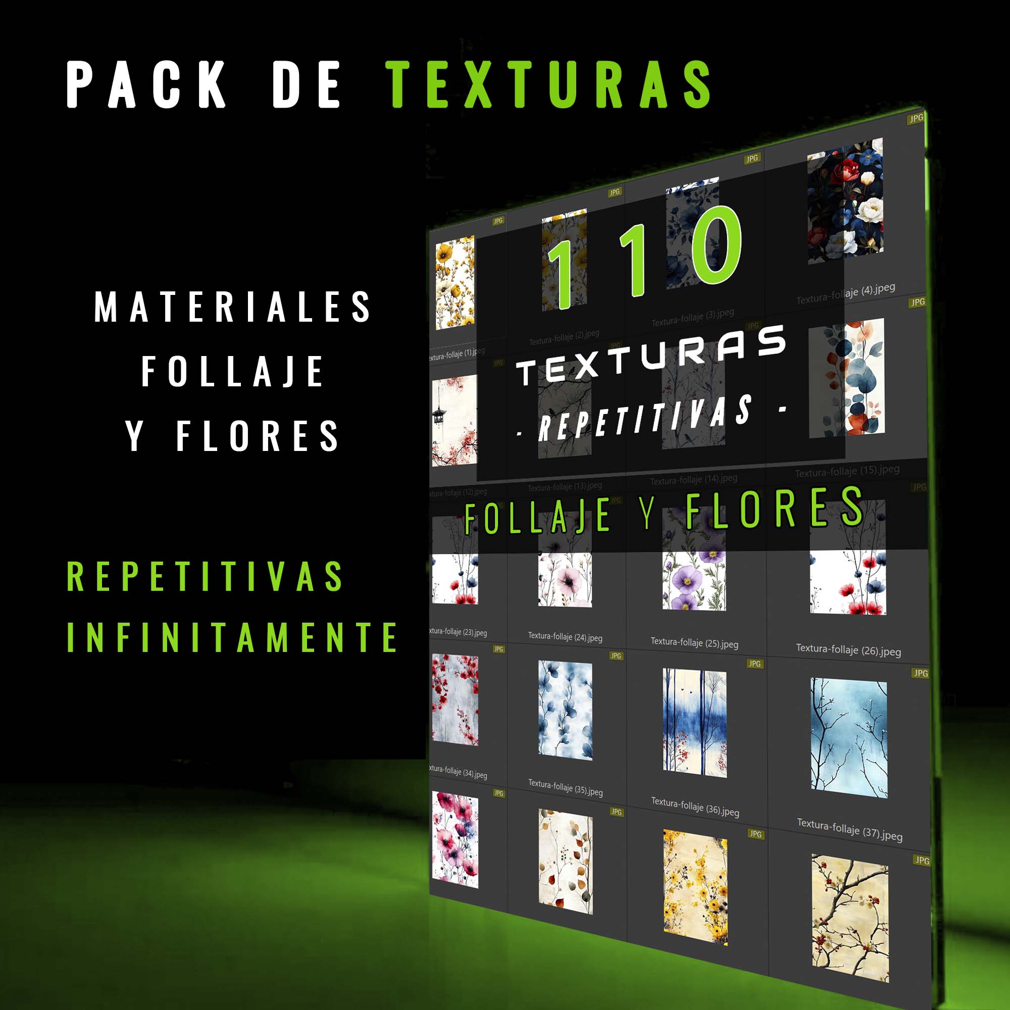 Texturas Naturales Tileables – Follaje y Flores