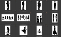 Ejemplos siluetas png mujer 2