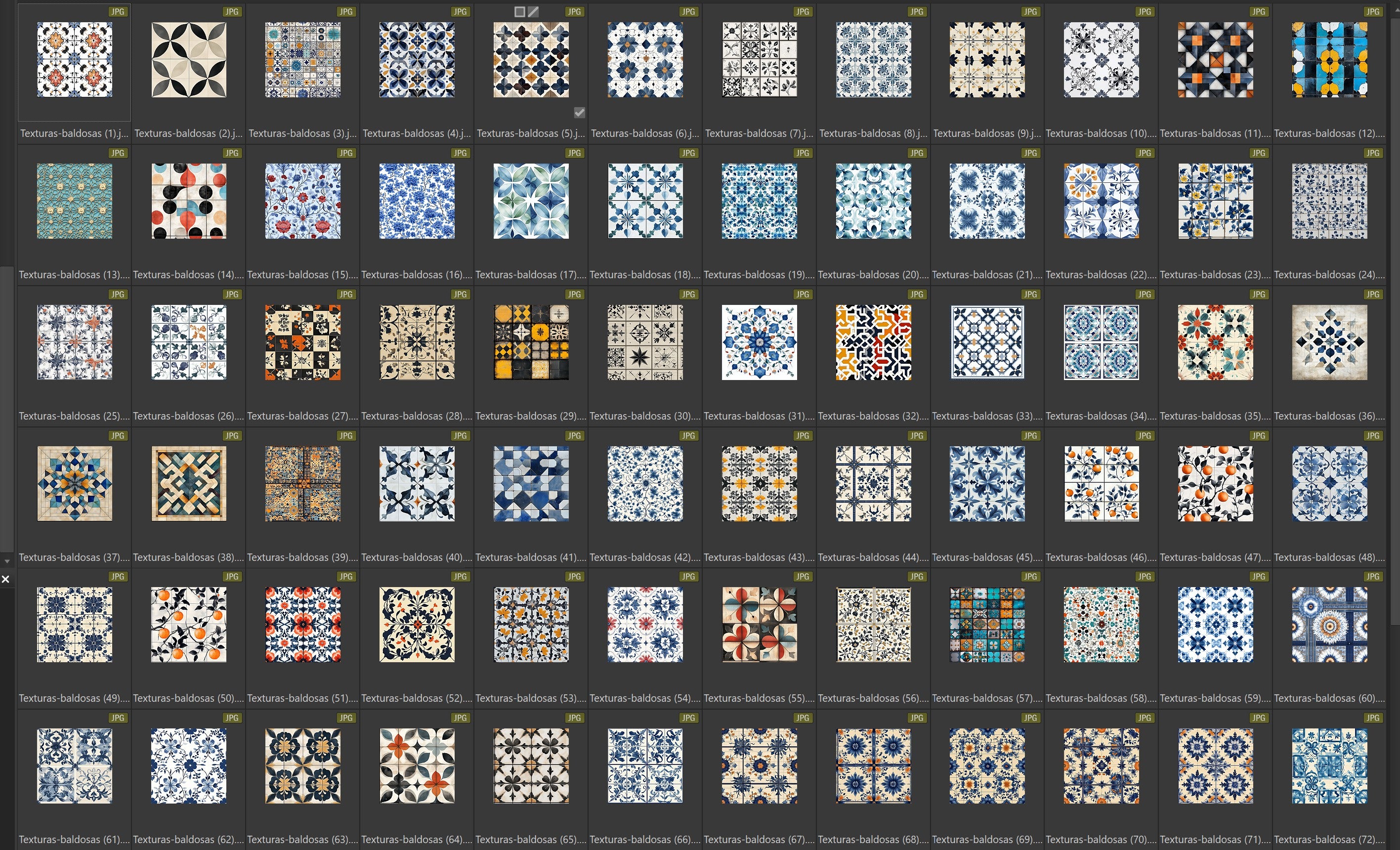 miniaturas de texturas baldosas hidráulicas
