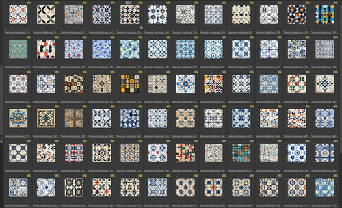 miniaturas de texturas baldosas hidráulicas