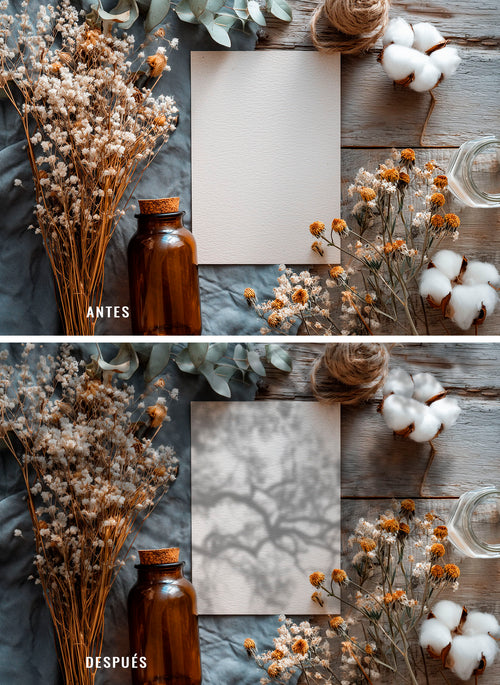 overlay hojas y flores antes y después 3