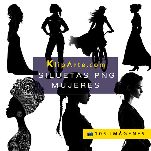 pack siluetas de mujer