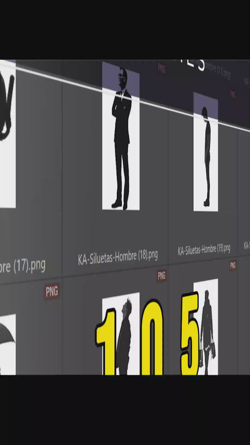 video vertical siluetas hombre png