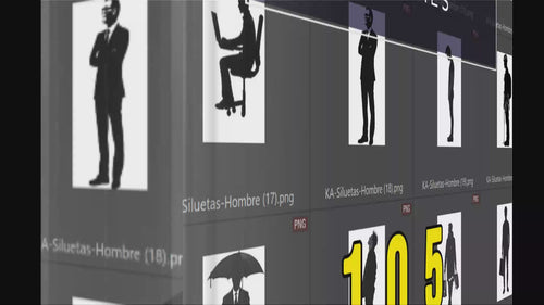 Video horizontal siluetas hombre